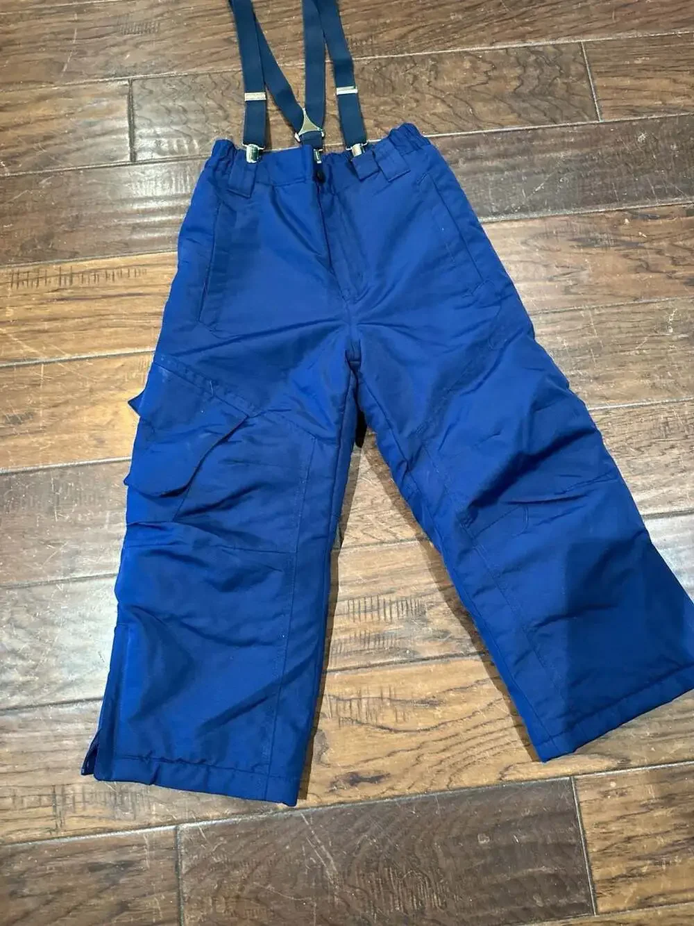 Athletech Boys Blue Snow Pants with Suspenders Size S (6/7)